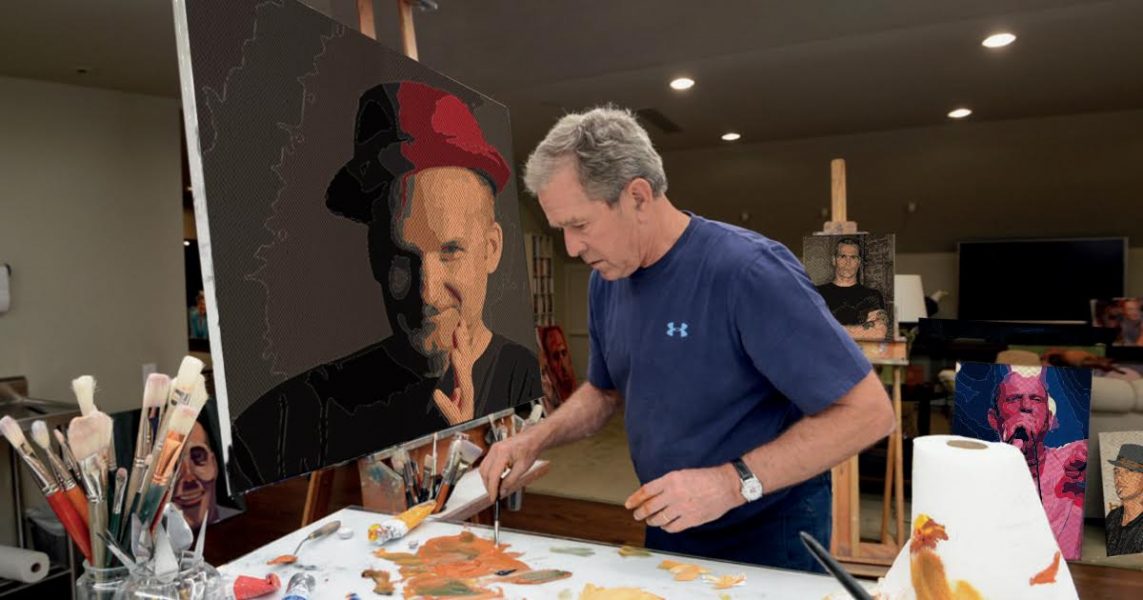 George Bush Unveils Series of Paintings Featuring Scene Veterans