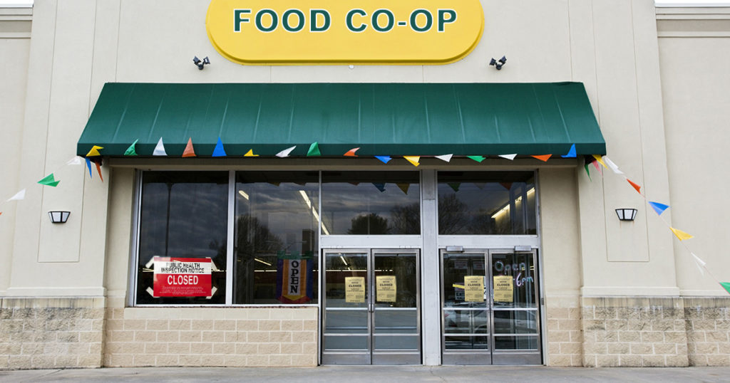 co op, closed, food poison, capitalism