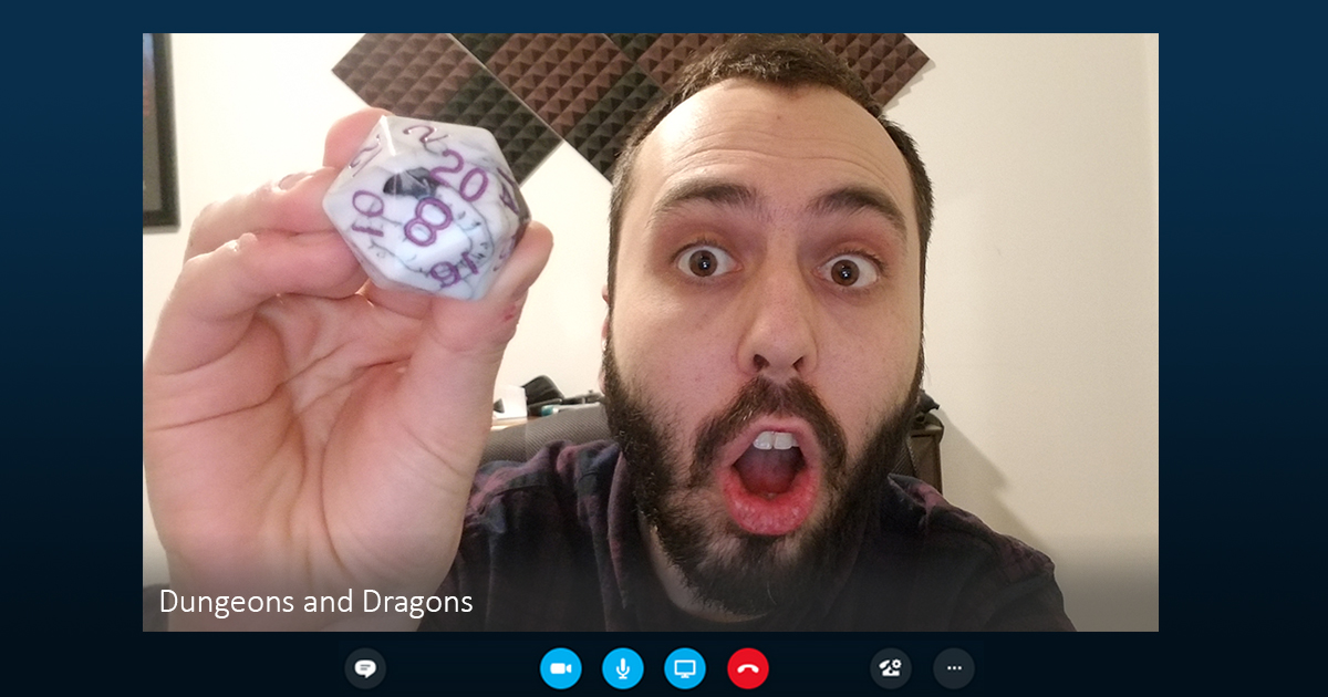 Incredibly Lucky D&D Player Skyping In Has Rolled 7 Nat 20s in a Row