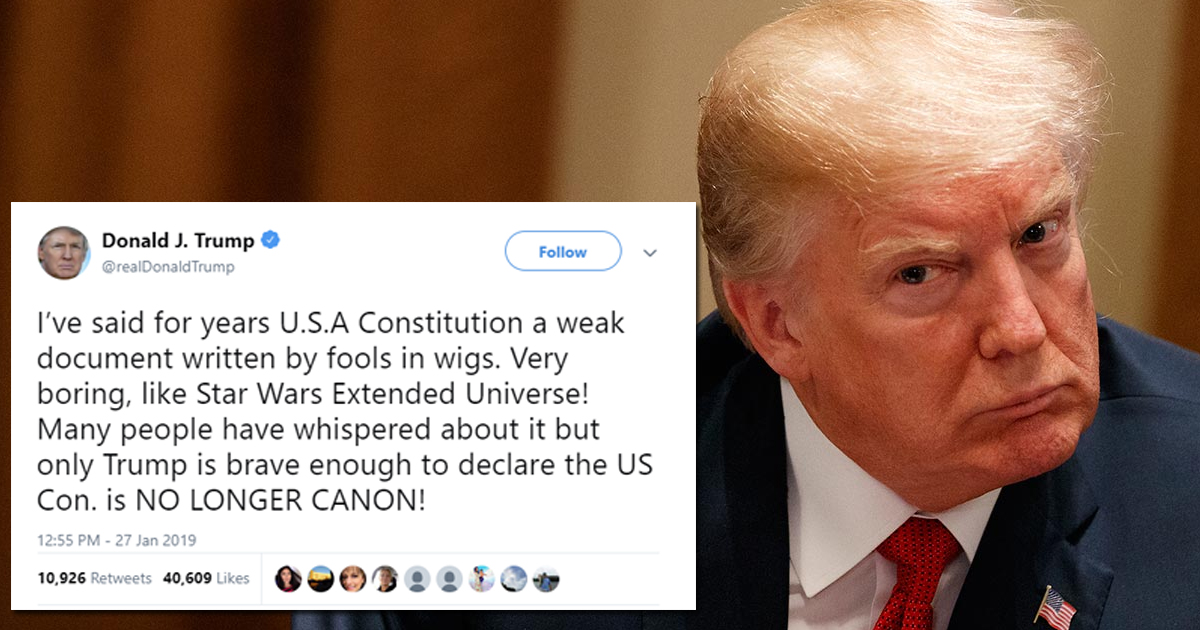 Democrats In Disarray After President Trump Tweets That Us Constitution