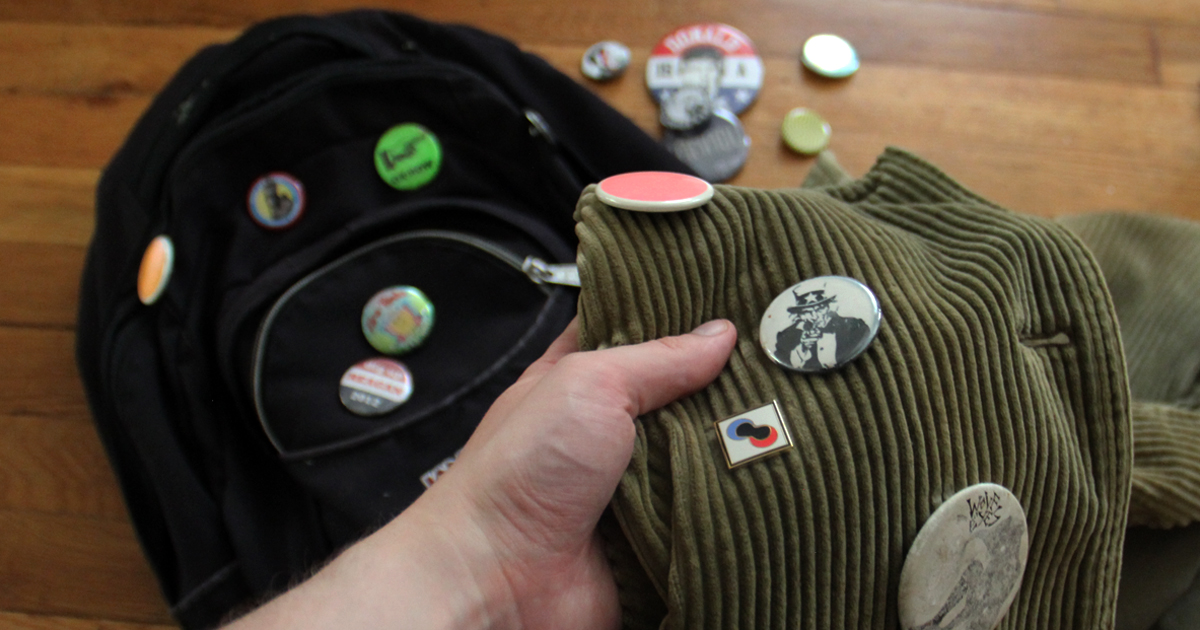 punk, pins, migration, backpack