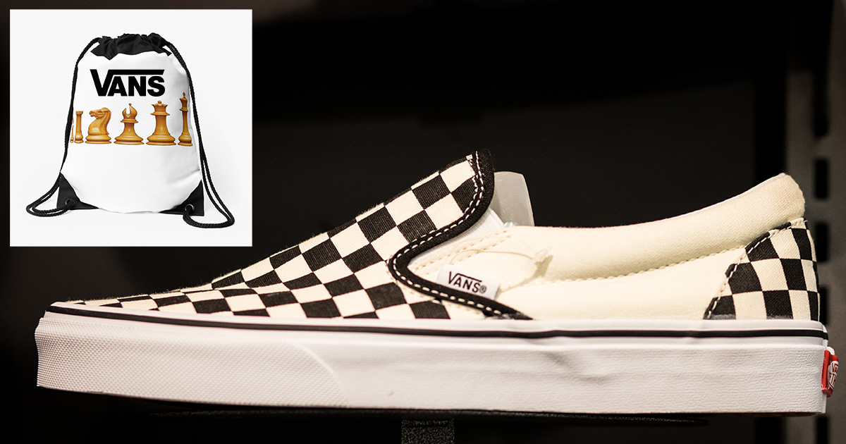 vans chess slip on