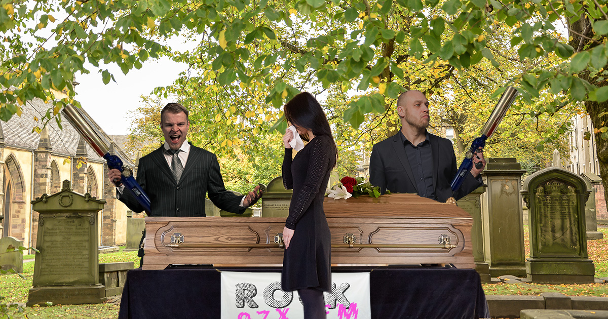 funeral, radio, dead, panty, funny