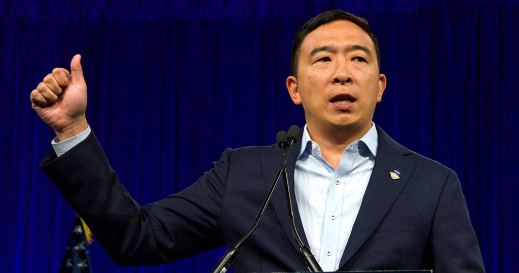 Andrew Yang, president, candidate, exposure, band