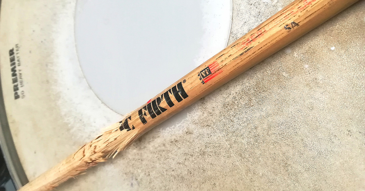 stick, broken stick, band, drummer, crack