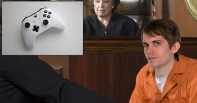 teen, xbox, shooter, white, scary, unstable, gamer, court, jumpsuit, orange, jail, timeout