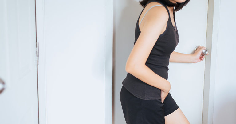 Woman Just Gonna Hold It In A Little Longer So She Can Pee In The Shower 