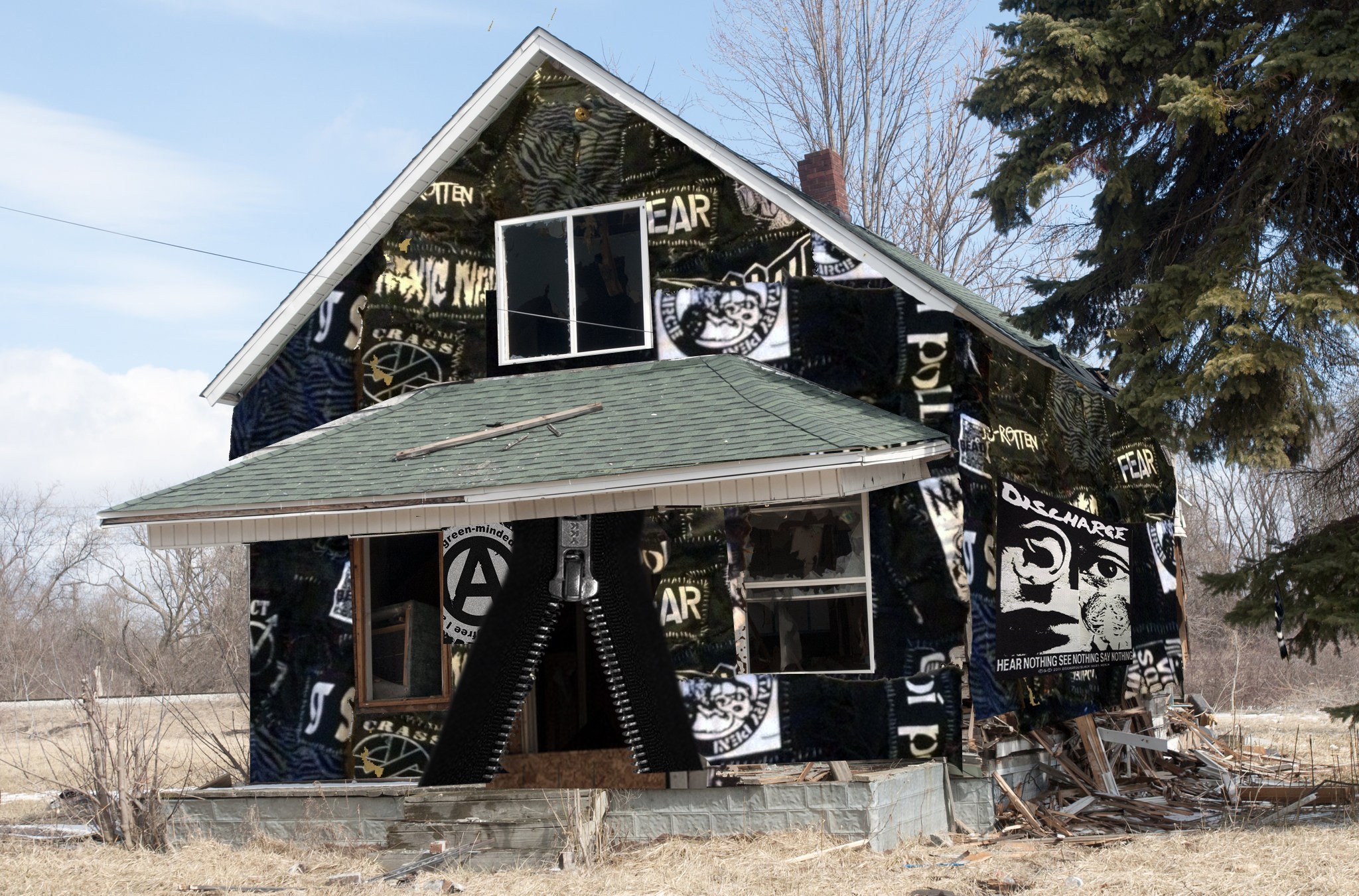 Crust Punk House Made Entirely Out of Patches
