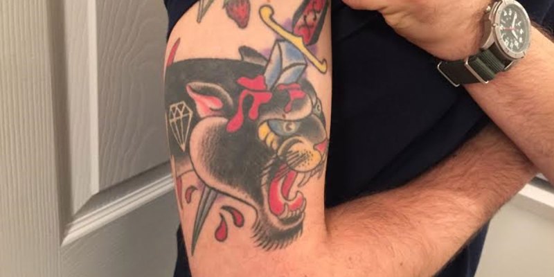 panther, stab, tattoo