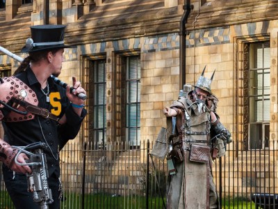 steampunk, jock, bully, high school, beat up