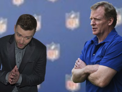 justin timberlake, roger goodell, nfl, super bowl, patriots, eagles, LII, halftime show, football