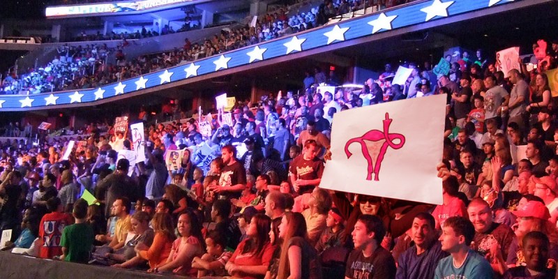 royal rumble 2018, women's march, sign, breaking news