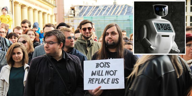 door guy, protest, bots, automated