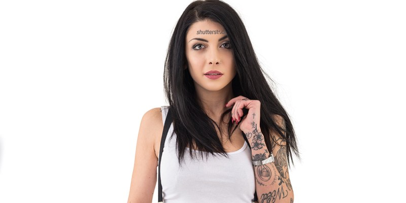 stock photo, model, tattoo, shutterstock