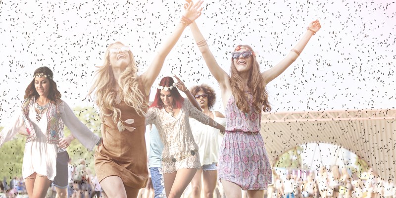 coachella, flower, crowns, bees