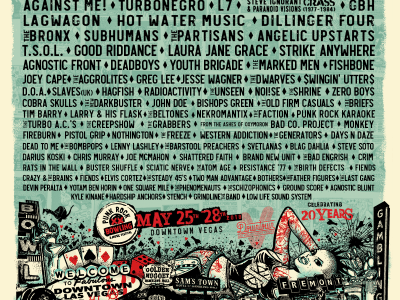 punk rock bowling, festival, poster