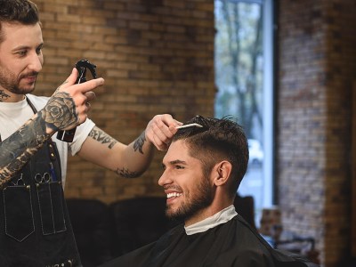barber, haircut, tattooed
