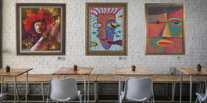 shitty, art, coffee shop