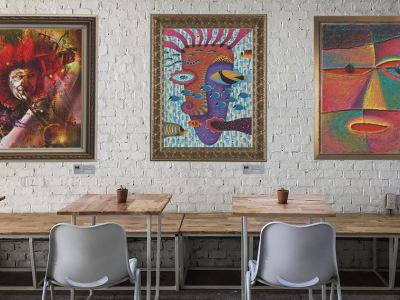 shitty, art, coffee shop