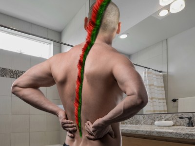 mohawk, aging, back, hair