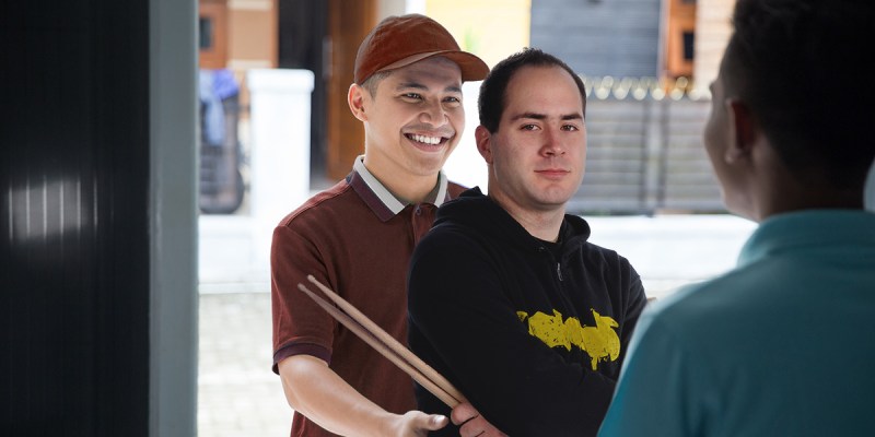 drummer, service, door