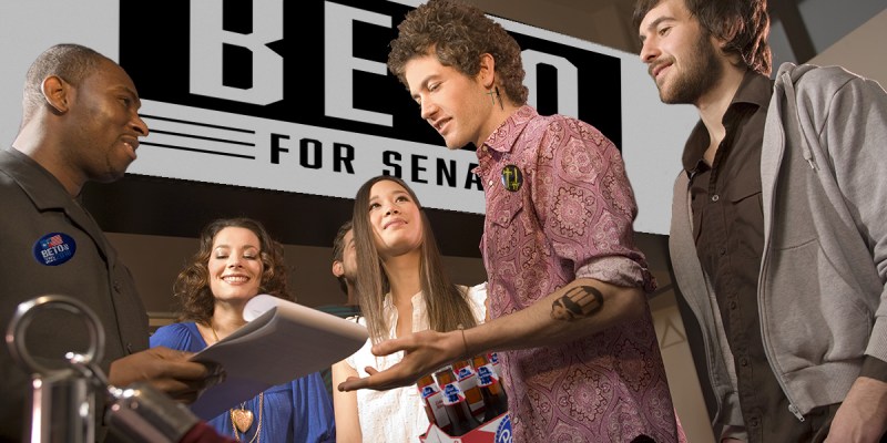 beto, fundraiser, beer, donation