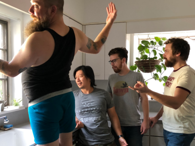 courteous, friend, dishes, piss