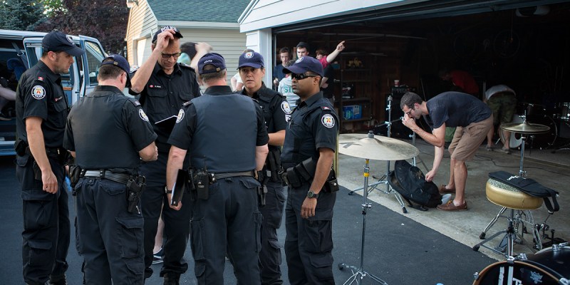 band, rehearsal, cops, success