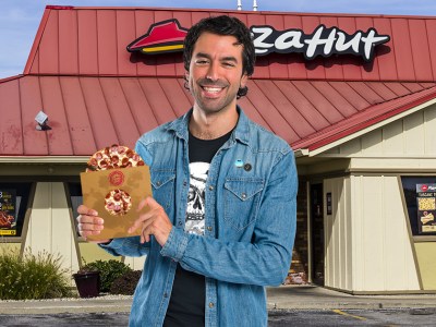 pizza hut, 7 inch, pizza