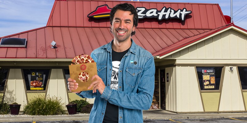 pizza hut, 7 inch, pizza