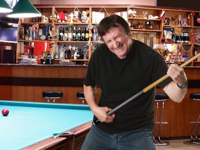 dad, pool, cue, guitar