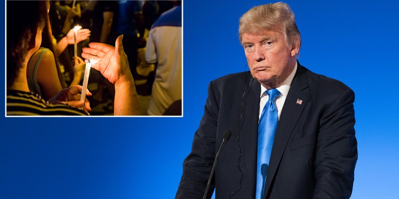 trump, vigil, candle