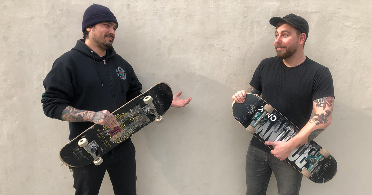 skate or die, tattoo, threatening