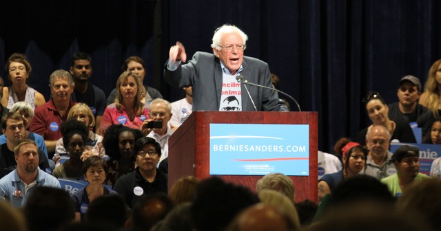 Bernie Sanders Wears Opening Speaker’s Shirt On Stage