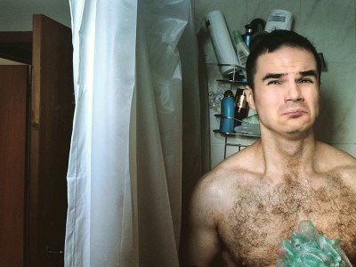 pup, album, shower, crying