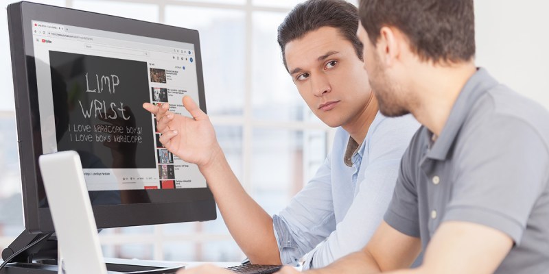 limp wrist, gay, coworker