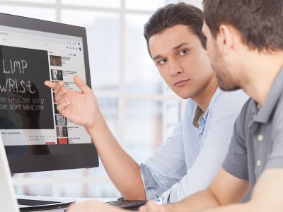 limp wrist, gay, coworker