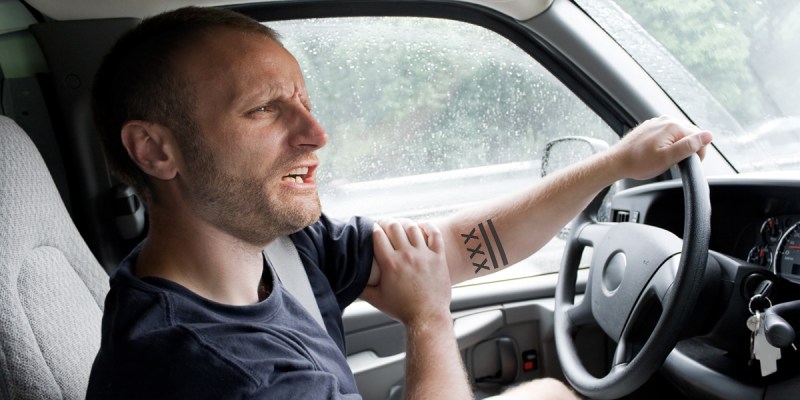 van, rental, damaged