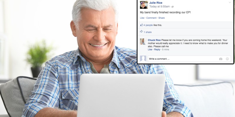 mother's day, dad, facebook