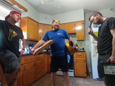 pizza, beer, painting