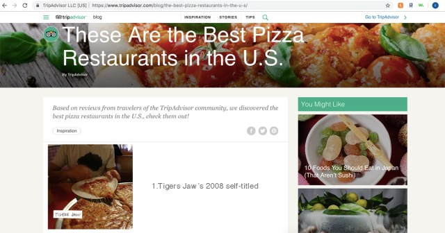 Tigers Jaw Album Cover Wins “Best Pizza in the U.S.” Nine Years Running