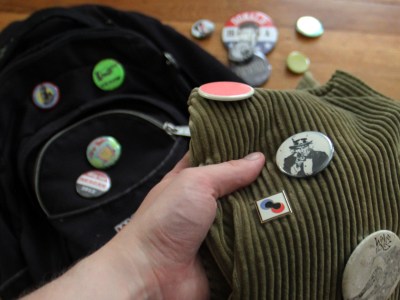 punk, pins, migration, backpack