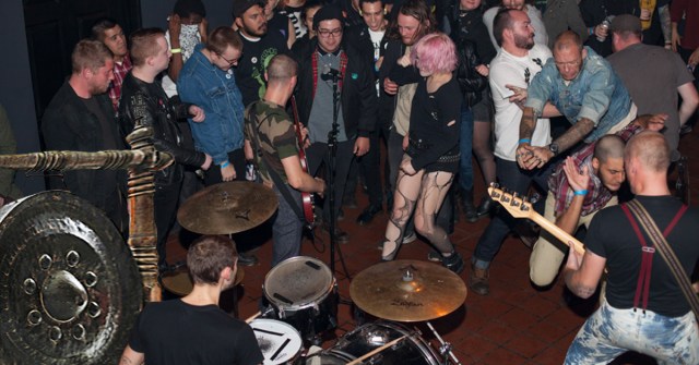 Audience Just Sticking Around to See How Drummer Incorporates That Gong