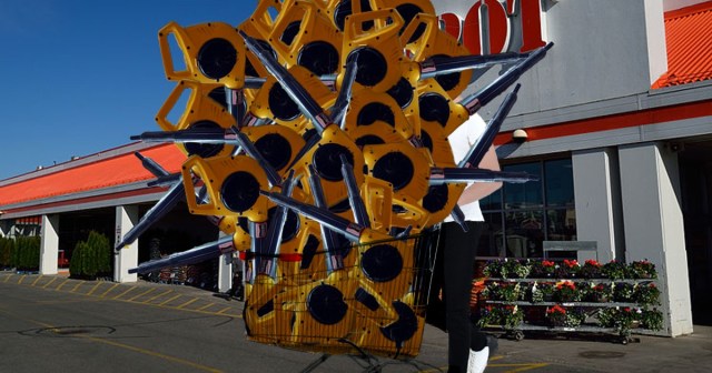 OK Go Seen Leaving Home Depot with 700 Electric Leaf Blowers