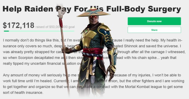 Raiden Launches GoFundMe Campaign to Pay For Medical Expenses