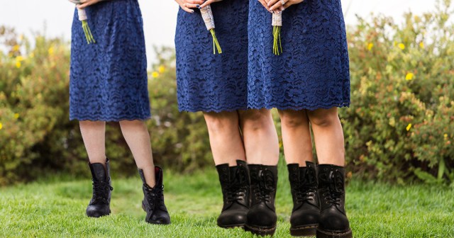 Bridesmaid at Punk Wedding Never Going to Wear These Doc Martens Again
