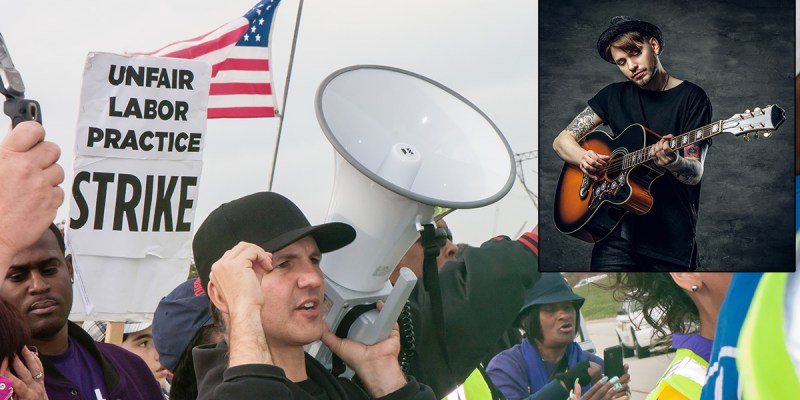 gm, strike, union, folk, singer