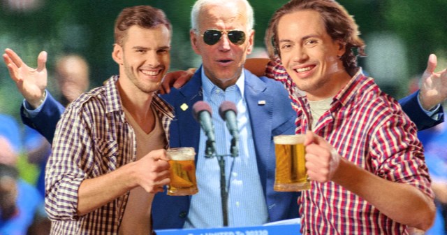 Meet the Two Party Dudes That Put Sunglasses on Joe Biden to Make It Look Like He Is Still Alive
