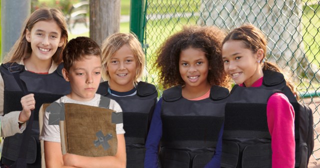 Embarrassed Kid Wears Homemade Bulletproof Vest to School Instead of Name-Brand