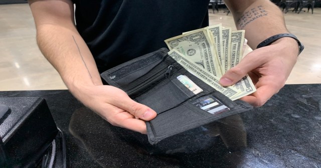 Velcro Wallet in Over Its Fucking Head After Receiving Change for a $20
